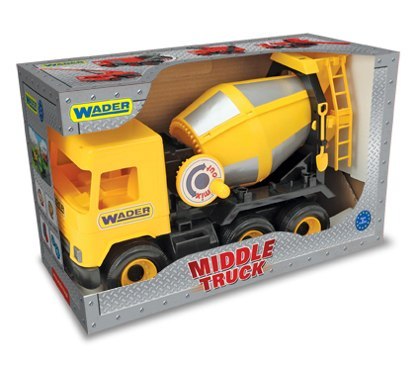 WADER 32124 Middle Truck - Betoniarka żółta w kartonie WADER 32124 Middle Truck - Betoniarka żółta w kartonie