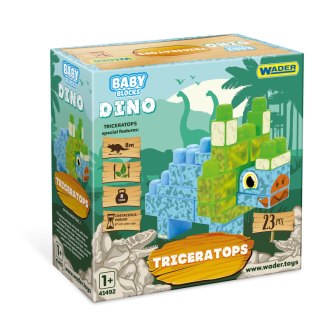 WADER 41494 Baby Blocks Dino klocki triceratops*