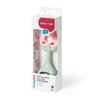 B.O.499/03 Edukacyjny gryzak z grzechotką STRAWBERRY