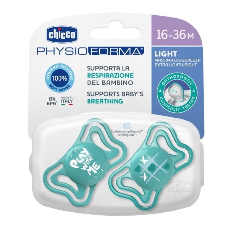 CHICCO 00071039210000 Smoczek PHYSIO LIGHT 16-36M sil 2 szt niebieski CHICCO 00071039210000 Smoczek PHYSIO LIGHT 16-36M sil 2 szt niebieski