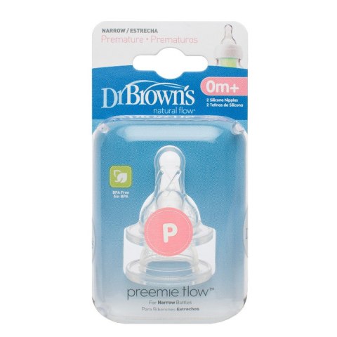 Dr.Browns 292 Smoczek silikonowy do butelki Standard dla wcześniaków 2-pak Dr.Browns 292 Smoczek silikonowy do butelki Standard dla wcześniaków 2-pak
