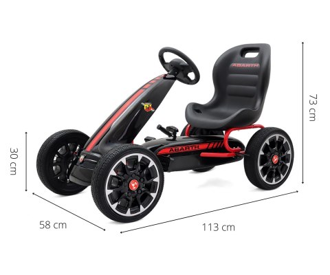 MILLY MALLY 3174 Gokart na pedały Abarth Black MILLY MALLY 3174 Gokart na pedały Abarth Black