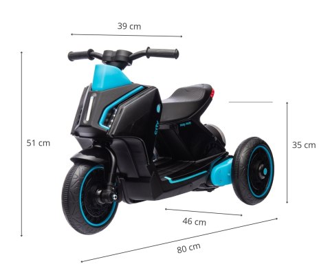 MILLY MALLY 5744 Pojazd na akumulator Skuter City Black MILLY MALLY 5744 Pojazd na akumulator Skuter City Black