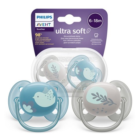 AVENT SCF091/15 Smoczek Ultra Soft 6-18m gałązka/ptaszek AVENT SCF091/15 Smoczek Ultra Soft 6-18m gałązka/ptaszek