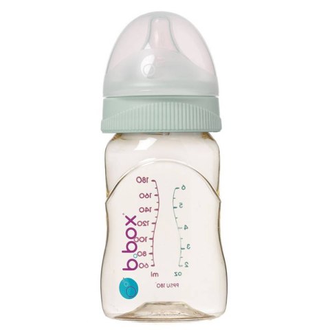 B.BOX BB00752 Butelka ze smoczkiem do karmienia niemowląt wykonana z PPSU 180 ml szałwia B.BOX BB00752 Butelka ze smoczkiem do karmienia niemowląt wykonana z PPSU 180 ml szałwia