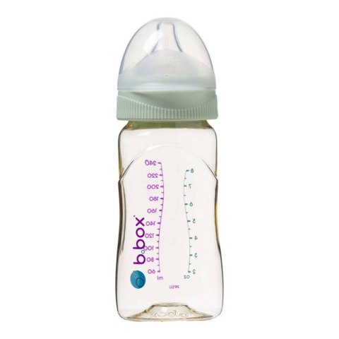 B.BOX BB00755 Butelka ze smoczkiem do karmienia niemowląt wykonana z PPSU 240 ml szałwia B.BOX BB00755 Butelka ze smoczkiem do karmienia niemowląt wykonana z PPSU 240 ml szałwia
