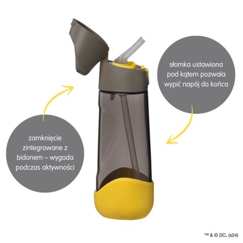 B.BOX BB00915 Butelka na wodę tritanowa ze słomką 600 ml Batman B.BOX BB00915 Butelka na wodę tritanowa ze słomką 600 ml Batman