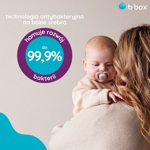 B.BOX BB300345 Smoczek dla noworodka i niemowlaka 2 szt symetryczny silikonowy 0-6m róż/latte B.BOX BB300345 Smoczek dla noworodka i niemowlaka 2 szt symetryczny silikonowy 0-6m róż/latte