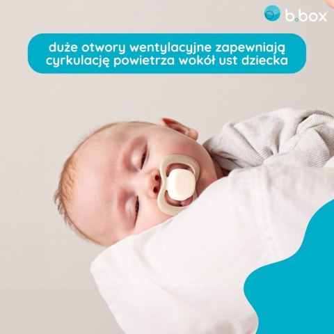 B.BOX BB300711 Smoczek silikonowy symetryczny 0-6m 2 szt glow in the dark róż/latte B.BOX BB300711 Smoczek silikonowy symetryczny 0-6m 2 szt glow in the dark róż/latte