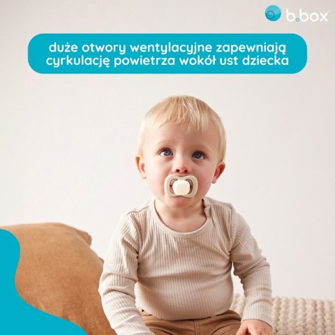 B.BOX BB300811 Smoczek silikonowy symetryczny 6m+ 2 szt glow in the dark róż/latte B.BOX BB300811 Smoczek silikonowy symetryczny 6m+ 2 szt glow in the dark róż/latte