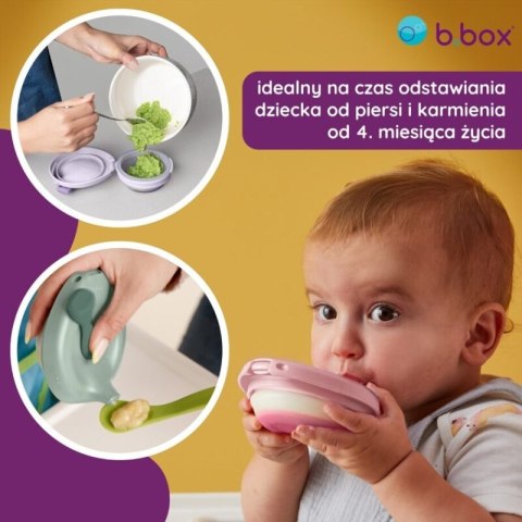 B.BOX BB100111 fill+feed Silikonowa miseczka z pokrywką do karmienia Blush B.BOX BB100111 fill+feed Silikonowa miseczka z pokrywką do karmienia Blush