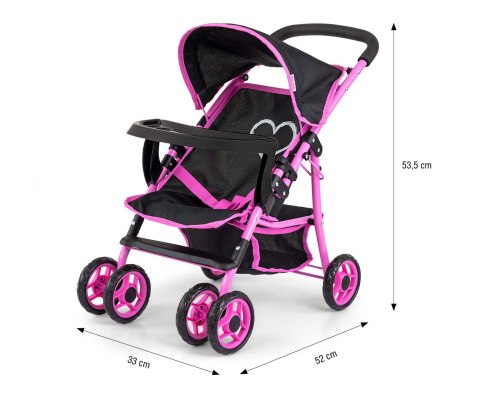 MILLY MALLY 5520 Wózek dla lalek Kate Prestige Black MILLY MALLY 5520 Wózek dla lalek Kate Prestige Black