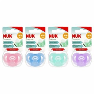NUK 729139 Smoczek uspokajający silikonowy 0-6m SENSITIVE