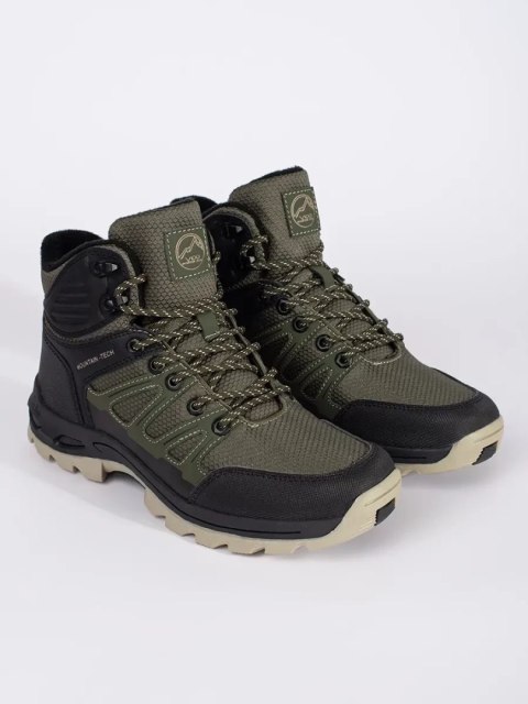 Buty trekkingowe męskie zielono-czarne - 41 Buty trekkingowe męskie zielono-czarne - 41