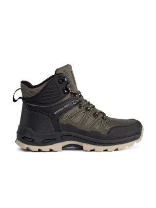 Buty trekkingowe męskie zielono-czarne - 43