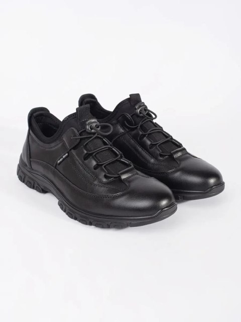 Czarne sportowe buty sneakersy niskie - 40 Czarne sportowe buty sneakersy niskie - 40
