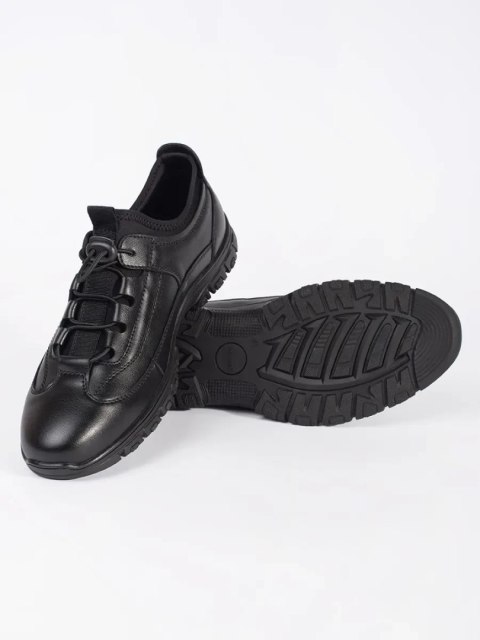 Czarne sportowe buty sneakersy niskie - 40 Czarne sportowe buty sneakersy niskie - 40