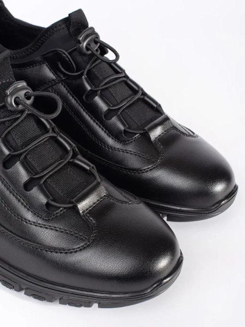Czarne sportowe buty sneakersy niskie - 43 Czarne sportowe buty sneakersy niskie - 43