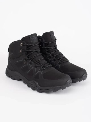 Czarne wysokie trekkingowe buty męskie - 45