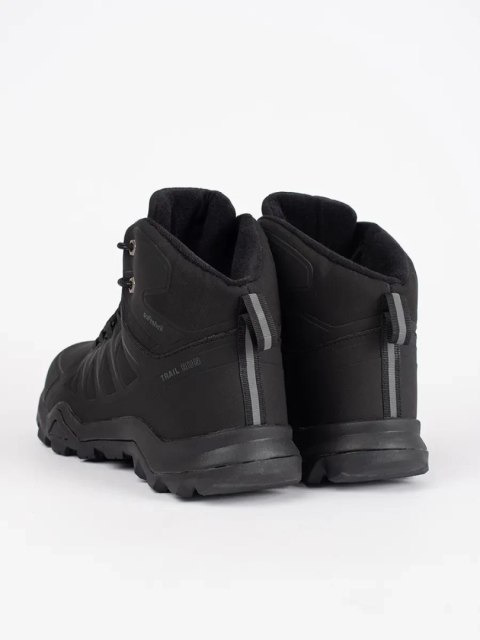 Czarne wysokie trekkingowe buty męskie - 45 Czarne wysokie trekkingowe buty męskie - 45