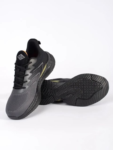 Szaro-czarne męskie buty sportowe - 42 Szaro-czarne męskie buty sportowe - 42