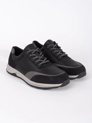 Sznurowane buty męskie ze skóry ekologicznej - 41