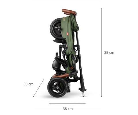 MILLY MALLY 6298 Qplay Rowerek Trójkołowy Rito Deluxe Rubber Olive