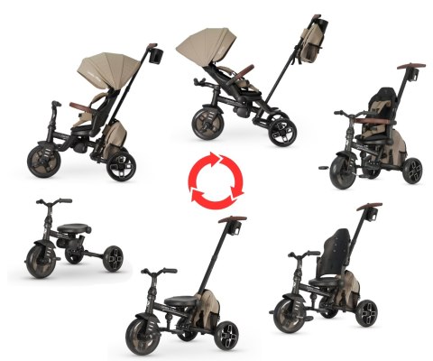 MILLY MALLY 6302 Qplay Rowerek Trójkołowy Comfo Max Coffe