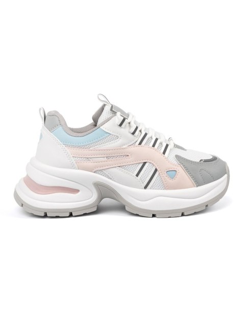 Pastelowe buty sportowe damskie na platformie - 40 Pastelowe buty sportowe damskie na platformie - 40