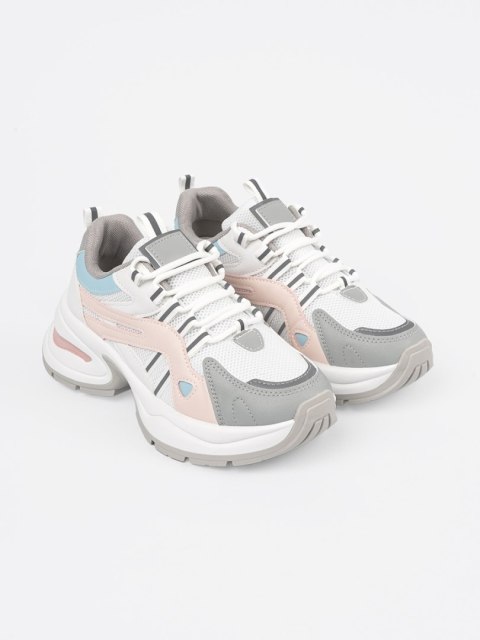 Pastelowe buty sportowe damskie na platformie - 40 Pastelowe buty sportowe damskie na platformie - 40