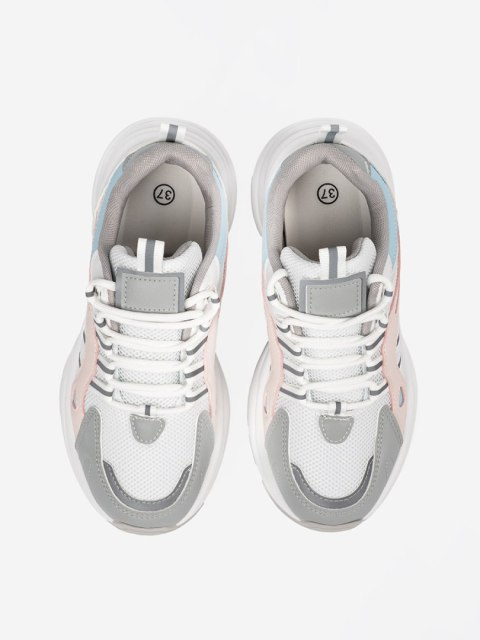 Pastelowe buty sportowe damskie na platformie - 40 Pastelowe buty sportowe damskie na platformie - 40