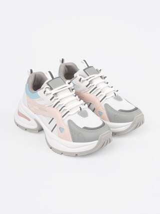 Pastelowe buty sportowe damskie na platformie - 41