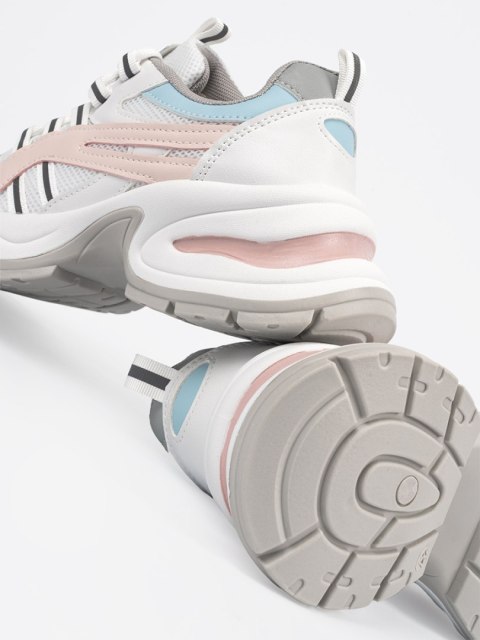 Pastelowe buty sportowe damskie na platformie - 41 Pastelowe buty sportowe damskie na platformie - 41