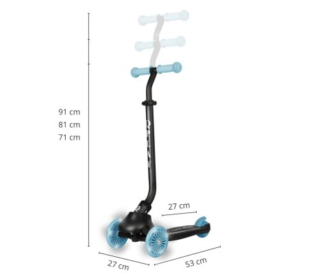MILLY MALLY 6311 Qplay Hulajnoga Sema Evo 3w1 Sky Blue