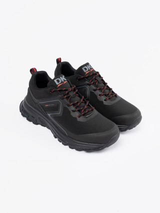 Czarne buty sportowe z czerwonymi elementami - 41