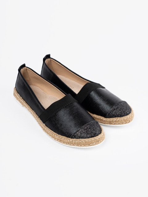 Czarne espadryle z eko skóry - 37 Czarne espadryle z eko skóry - 37