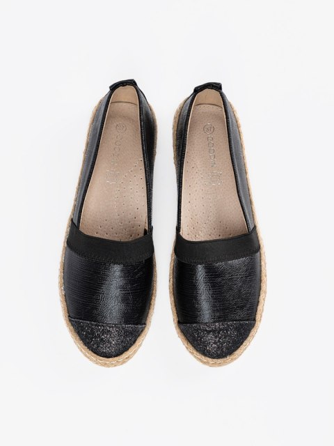 Czarne espadryle z eko skóry - 37 Czarne espadryle z eko skóry - 37