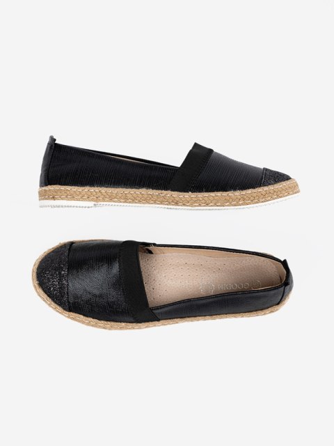 Czarne espadryle z eko skóry - 37 Czarne espadryle z eko skóry - 37