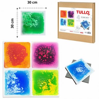TULLO 703 Ścieżka sensoryczna - sensoryczne płytki z cieczą 30 cm 4 szt.