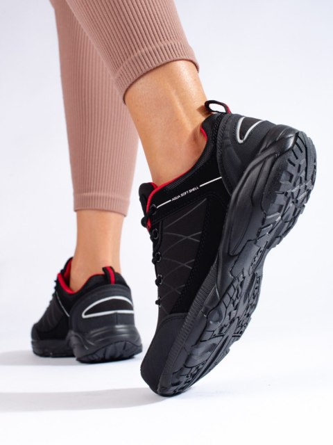 Buty trekkingowe damskie DK Waterproof czarno-czerwone - 37