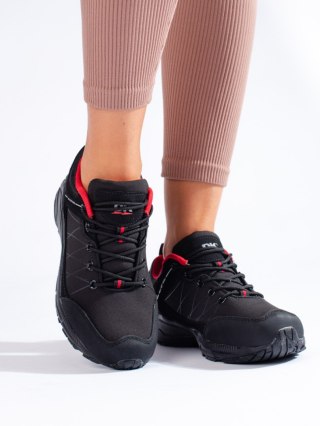 Buty trekkingowe damskie DK Waterproof czarno-czerwone - 38