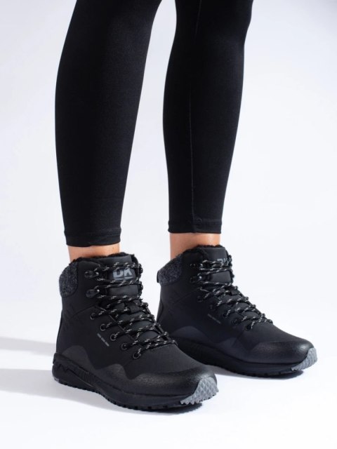Czarne wysokie buty trekkingowe damskie z ociepleniem shelovet - 39