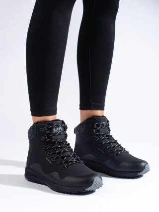 Czarne wysokie buty trekkingowe damskie z ociepleniem shelovet - 40