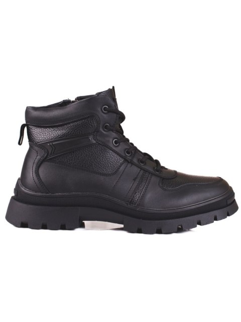 Zimowe buty męskie ocieplane futerkiem czarne - 42 Zimowe buty męskie ocieplane futerkiem czarne - 42