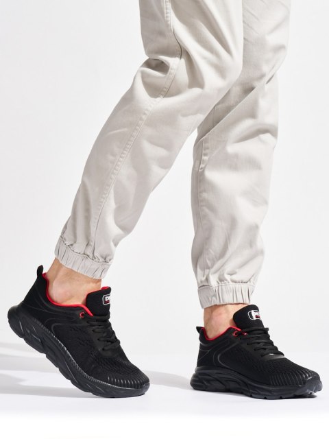 Czarne męskie sportowe buty tekstylne - 43