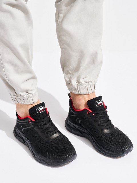 Czarne męskie sportowe buty tekstylne - 43