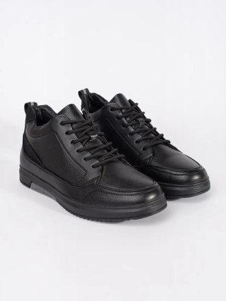 Czarne ocieplane buty męskie - 41