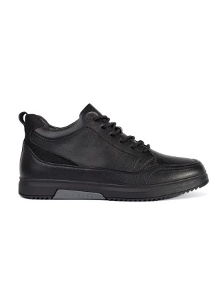 Czarne ocieplane buty męskie - 42