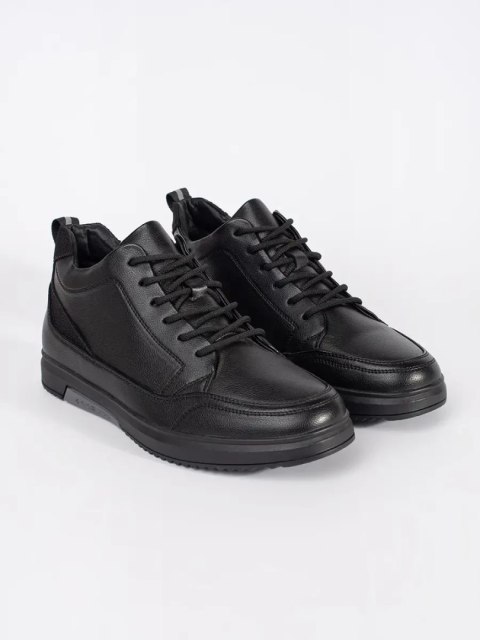 Czarne ocieplane buty męskie - 42