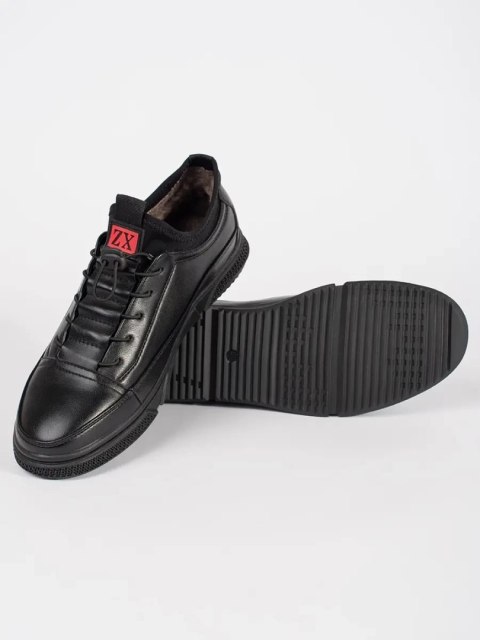 Czarne sportowe buty męskie ocieplane - 45